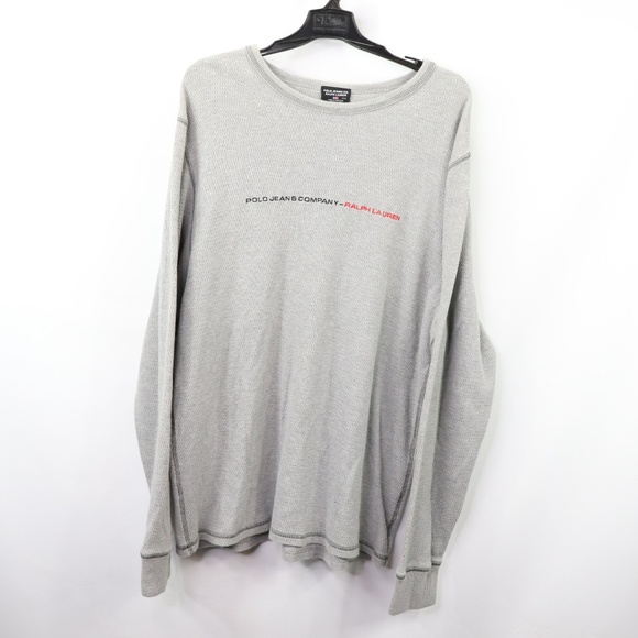 90s Polo Jean Ralph Lauren Mens 2XL Shirt Gray